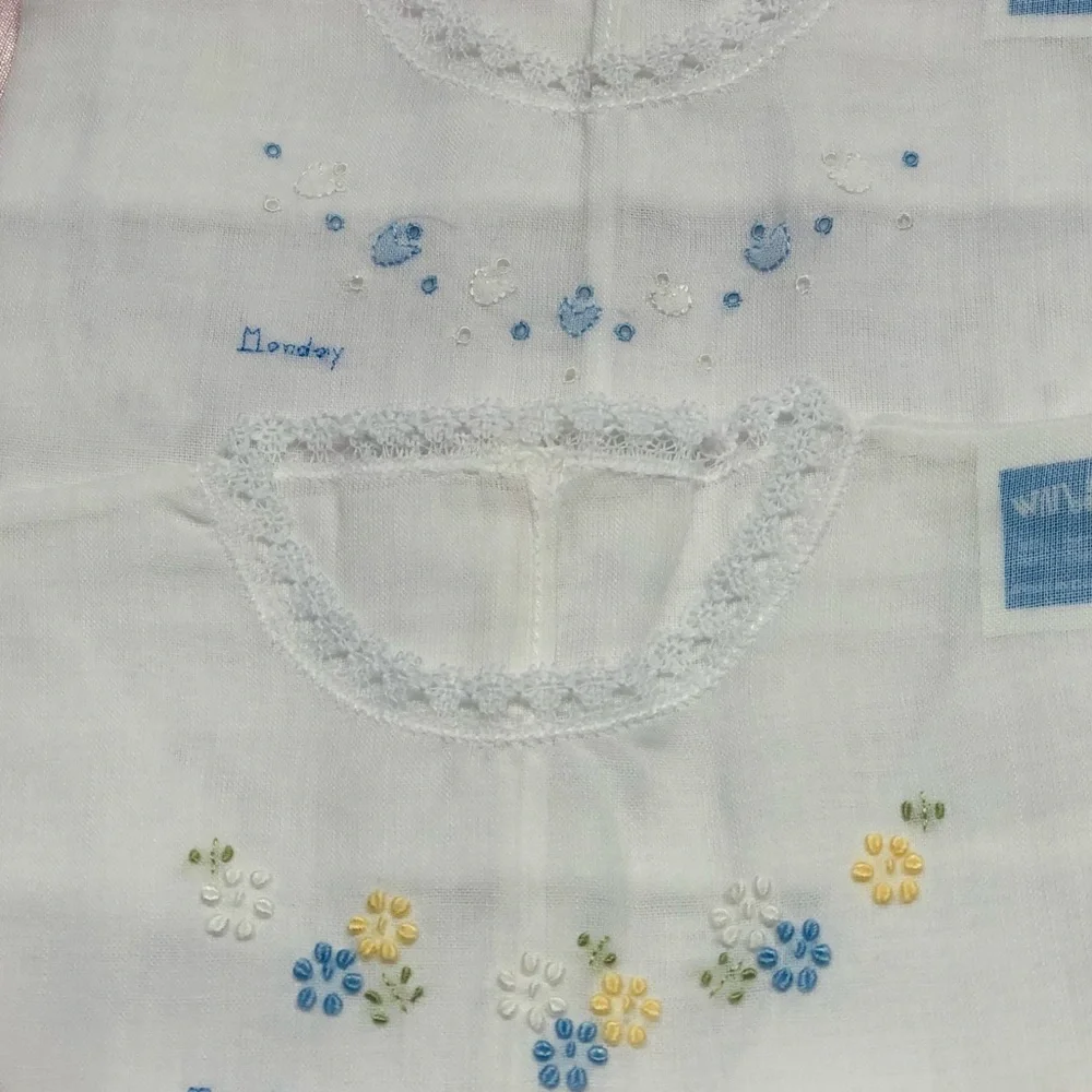 New Wilbeth Embroidered Days of the Week Bibs